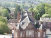 pitched roof drone shot