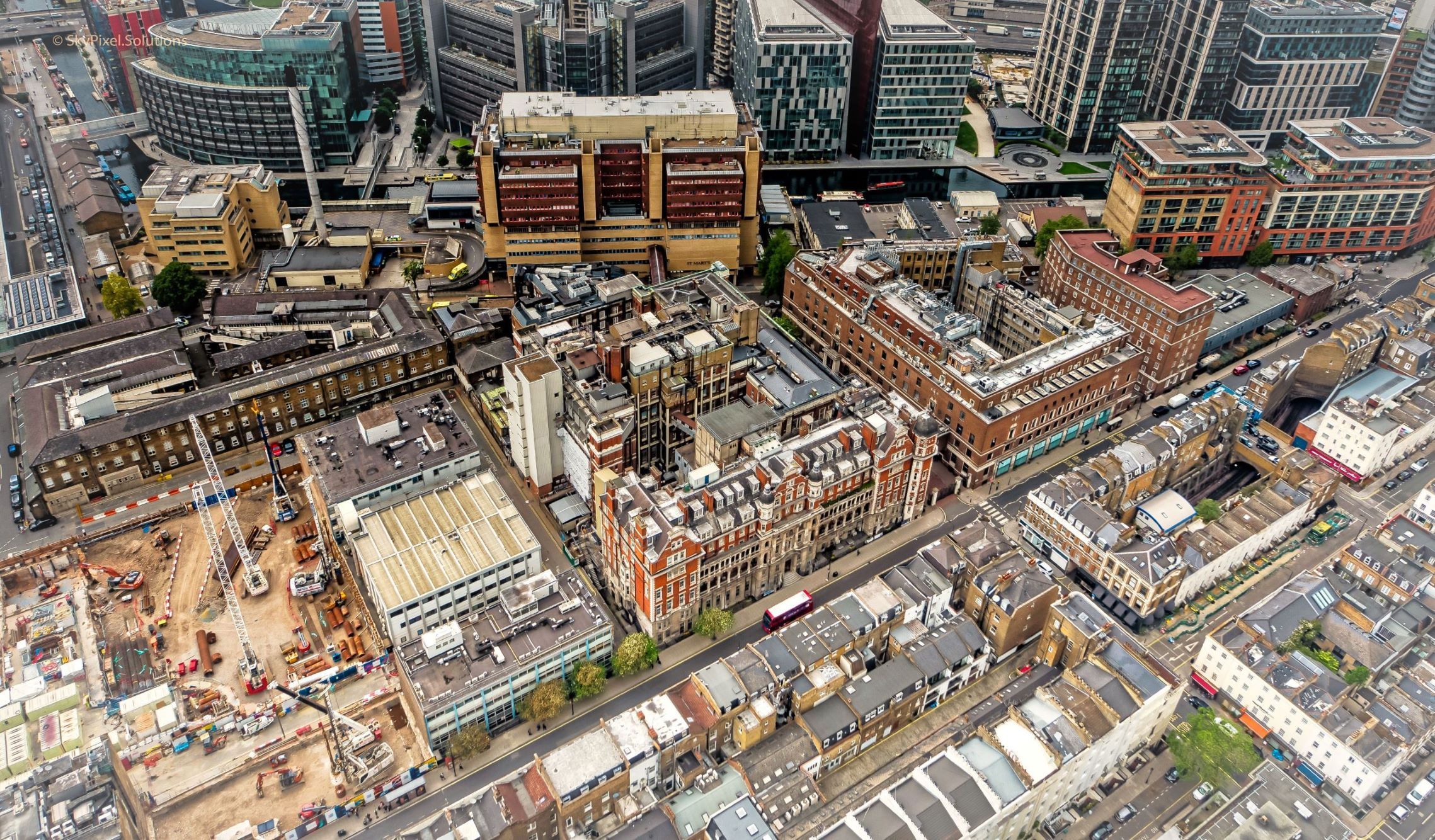 St Mary's hospital Aerial Shot