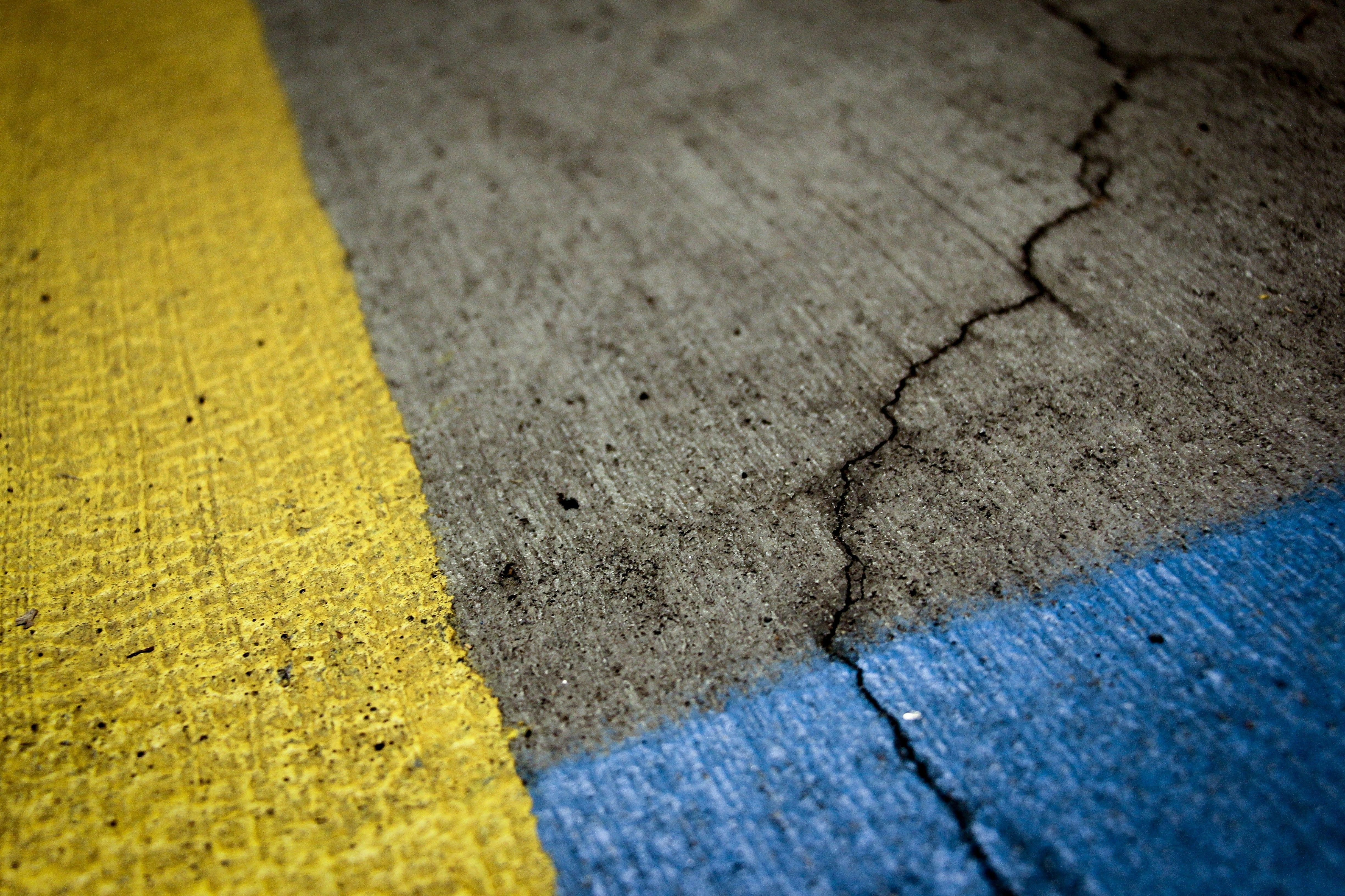 A crack in a building structure
